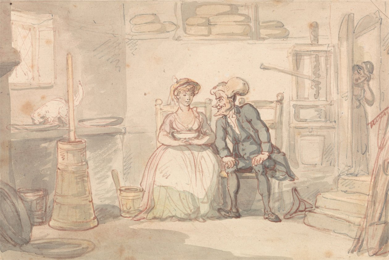 Dr Syntax & Dairymaid by Thomas Rowlandson