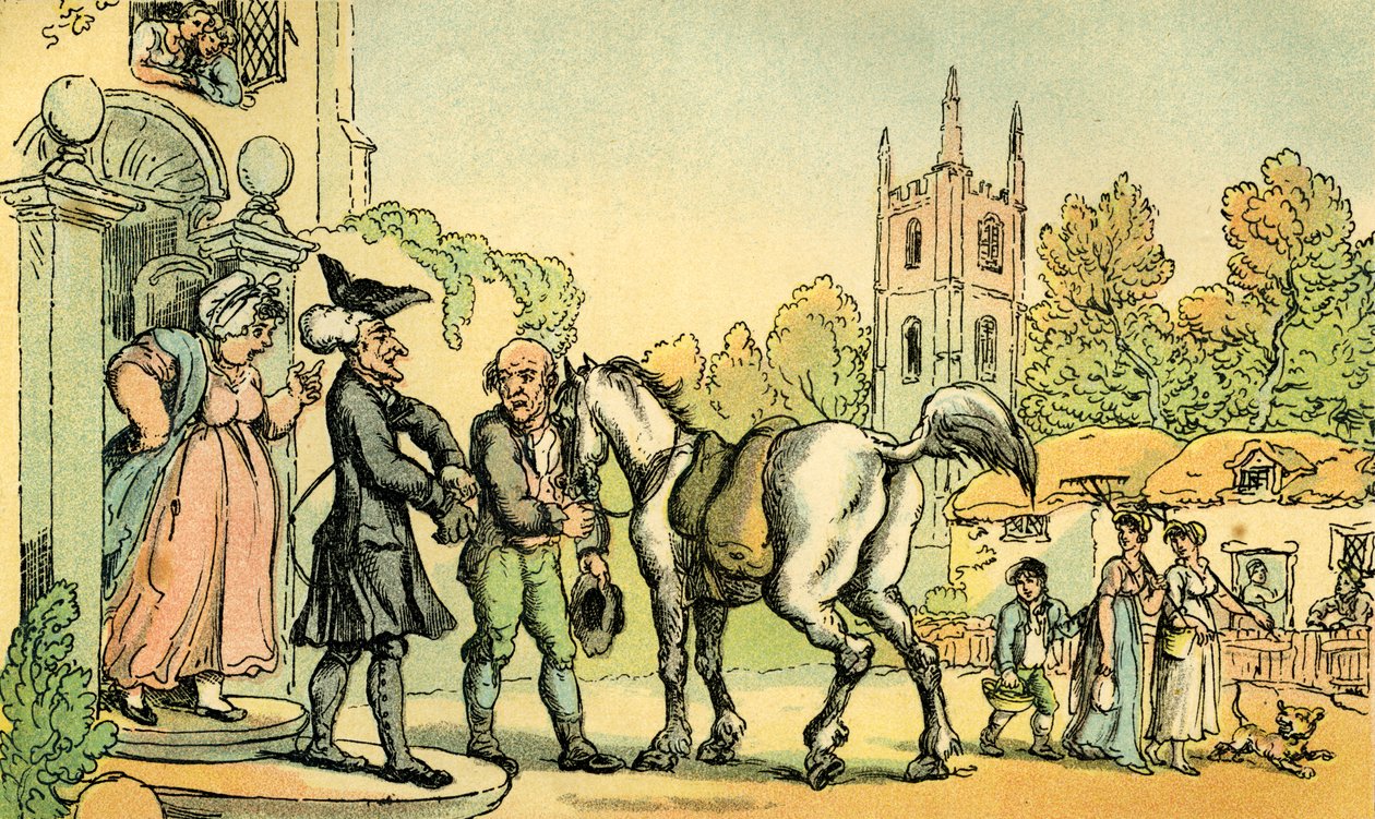 Dr Syntax setting out on his tour to the Lakes by Thomas Rowlandson