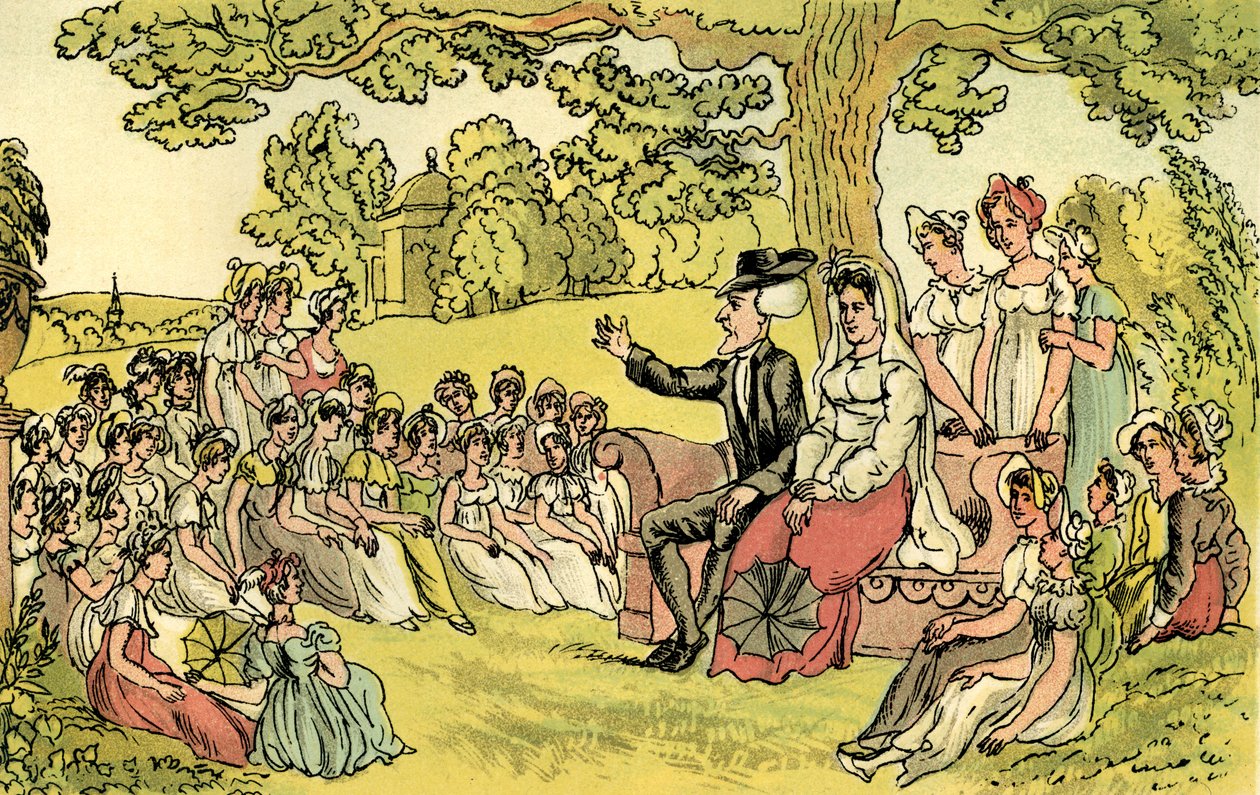 Dr Syntax Visits a Boarding School by Thomas Rowlandson