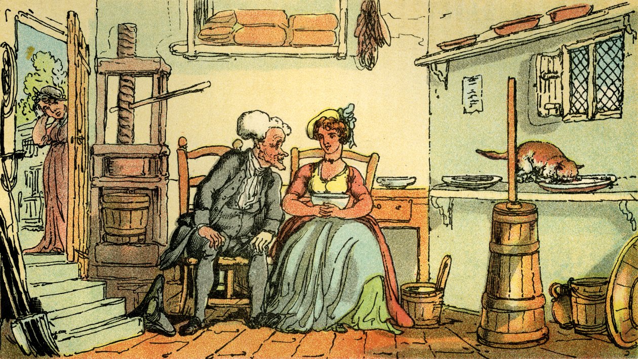 Dr Syntax with the Dairy Maid by Thomas Rowlandson