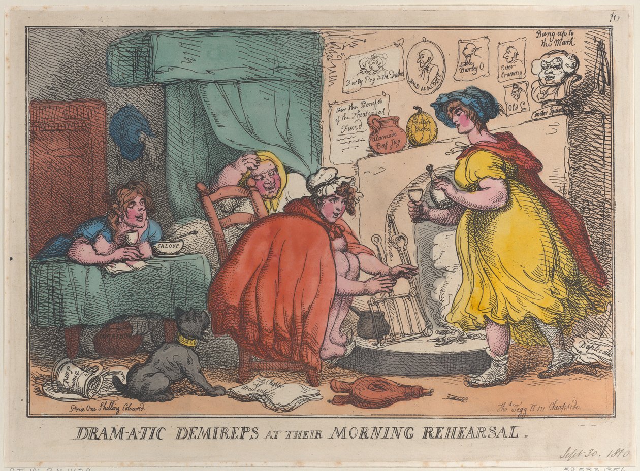 Dram-a-tic Demireps at their Morning Rehearsal by Thomas Rowlandson
