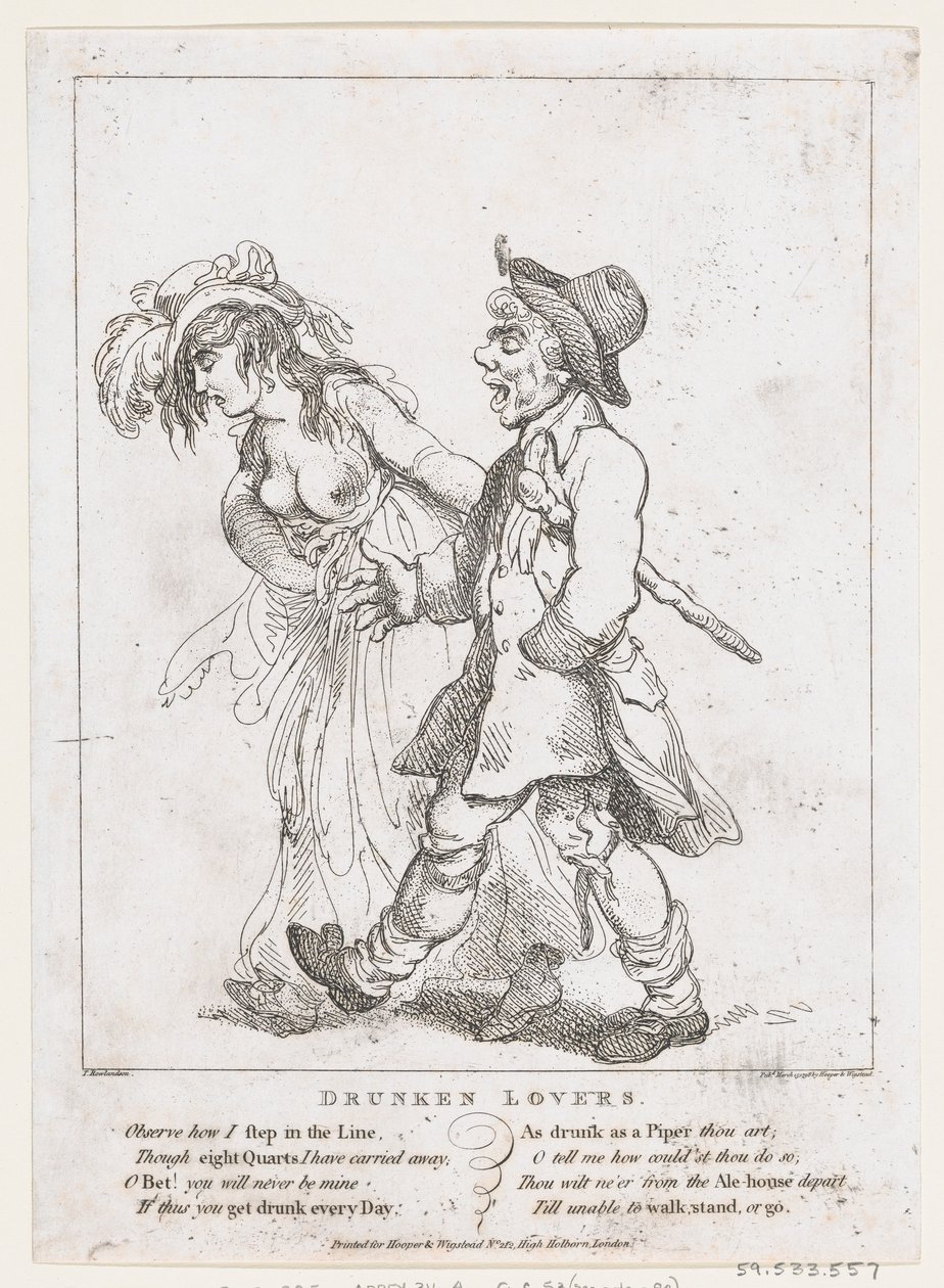 Drunken Lovers by Thomas Rowlandson