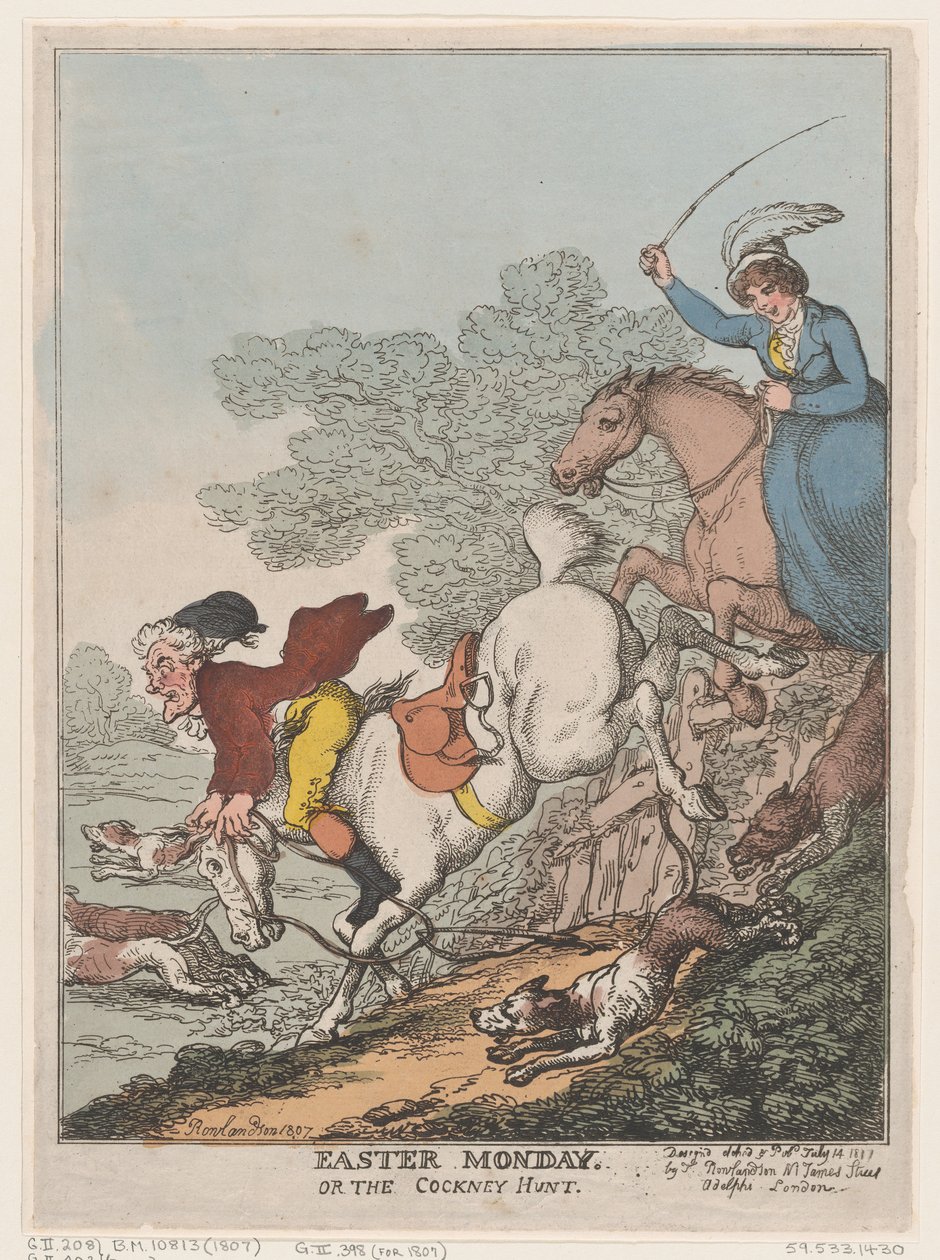 Easter Monday, or The Cockney Hunt, July 14, 1807 by Thomas Rowlandson