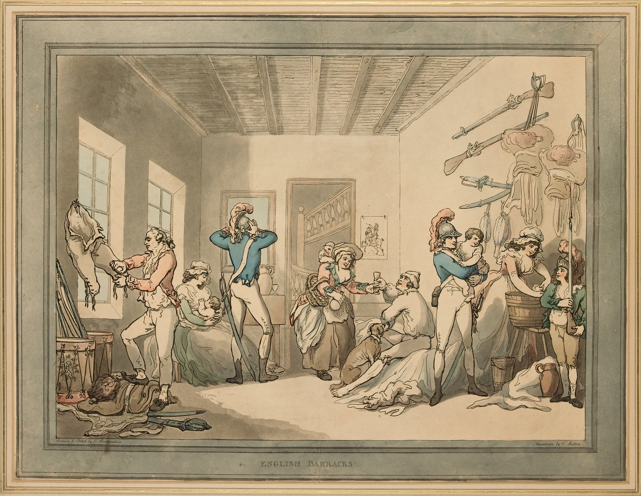 English Barracks, 1788 by Thomas Rowlandson