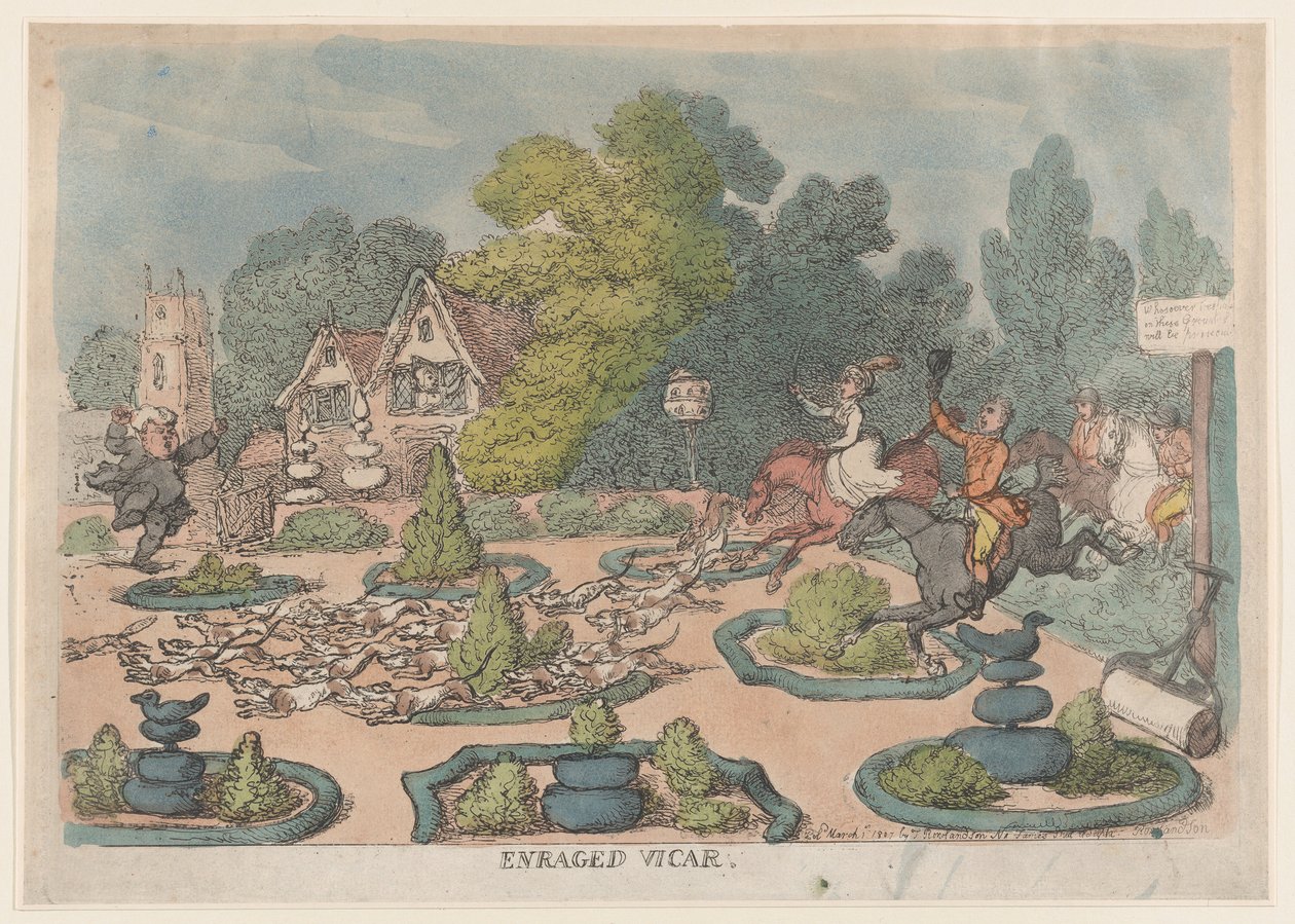 Enraged Vicar, March 1, 1807 by Thomas Rowlandson