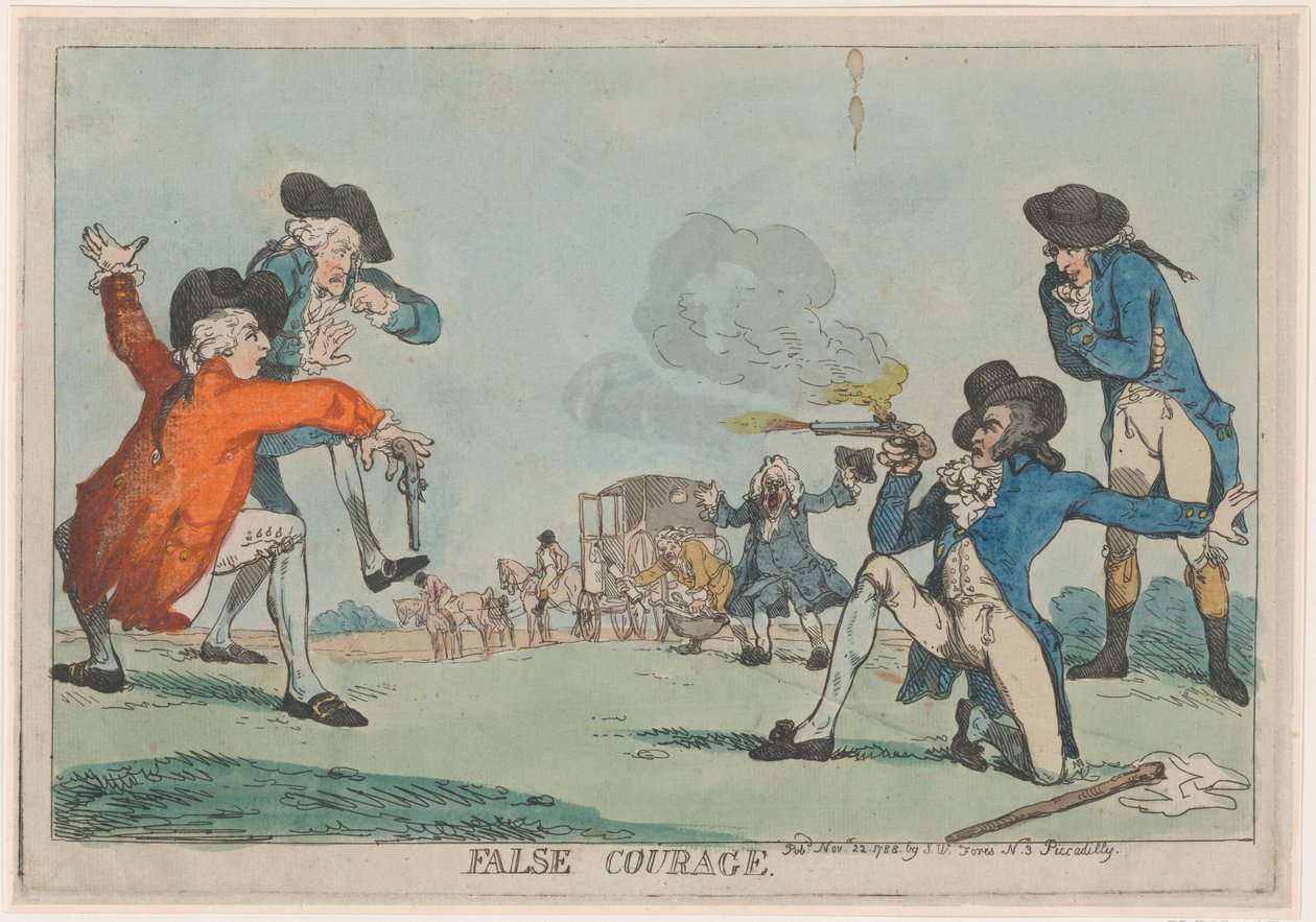 False Courage, November 22, 1788 by Thomas Rowlandson