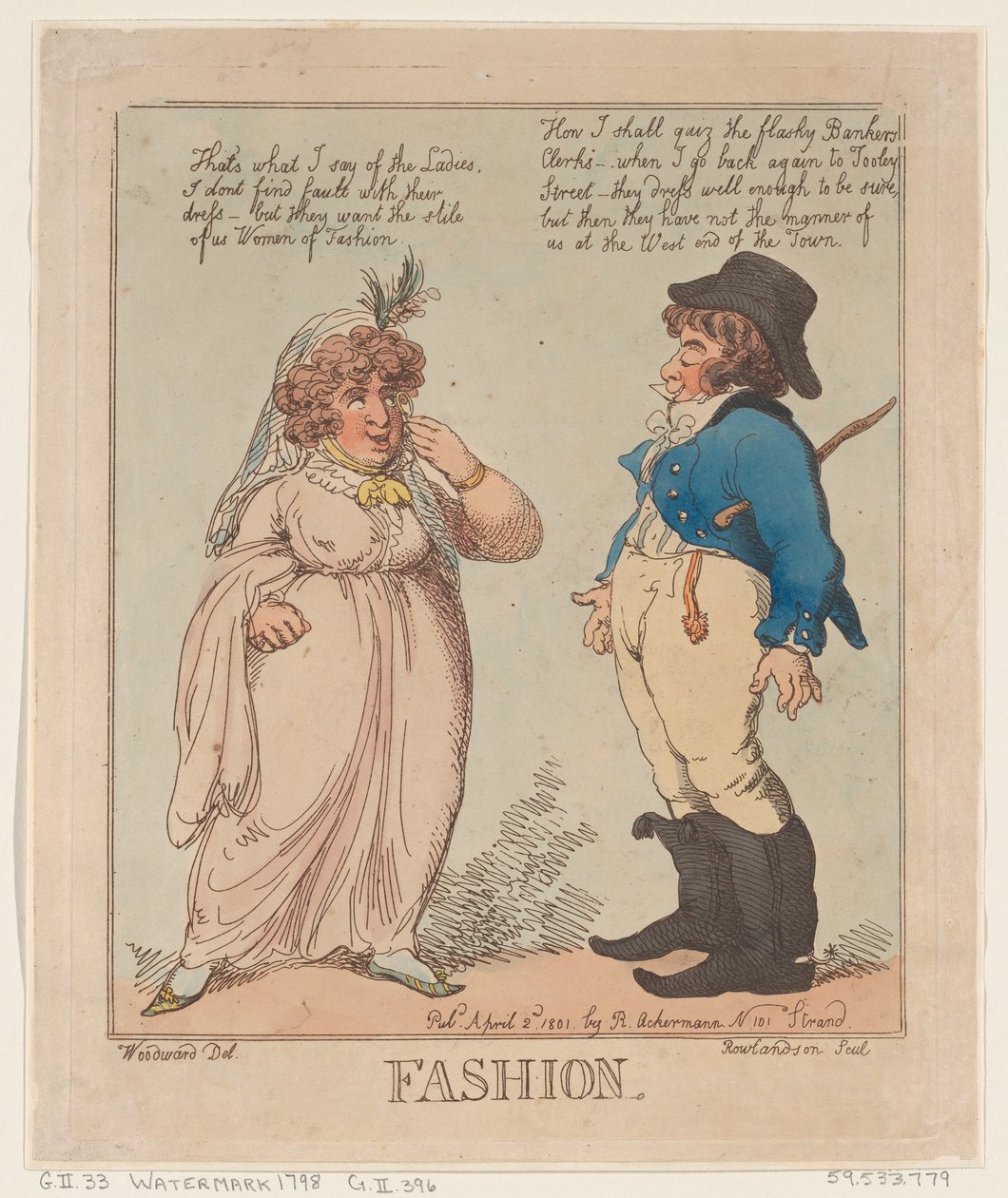 Fashion, April 2, 1801 by Thomas Rowlandson