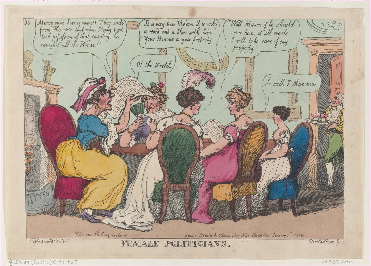 Female Politicians by Thomas Rowlandson