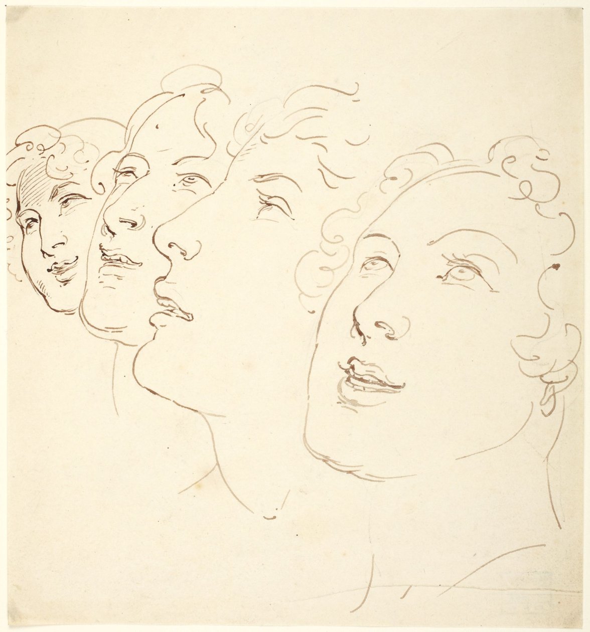 Four Heads by Thomas Rowlandson