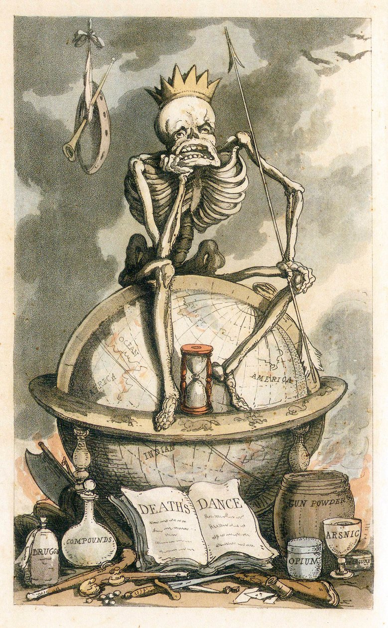 Frontispiece from The English Dance of Death by Thomas Rowlandson