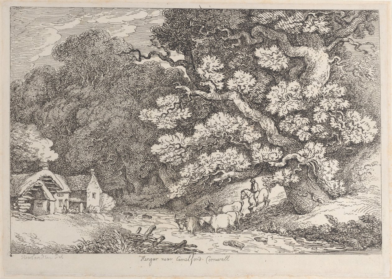 Hengar near Camelford, Cornwall by Thomas Rowlandson