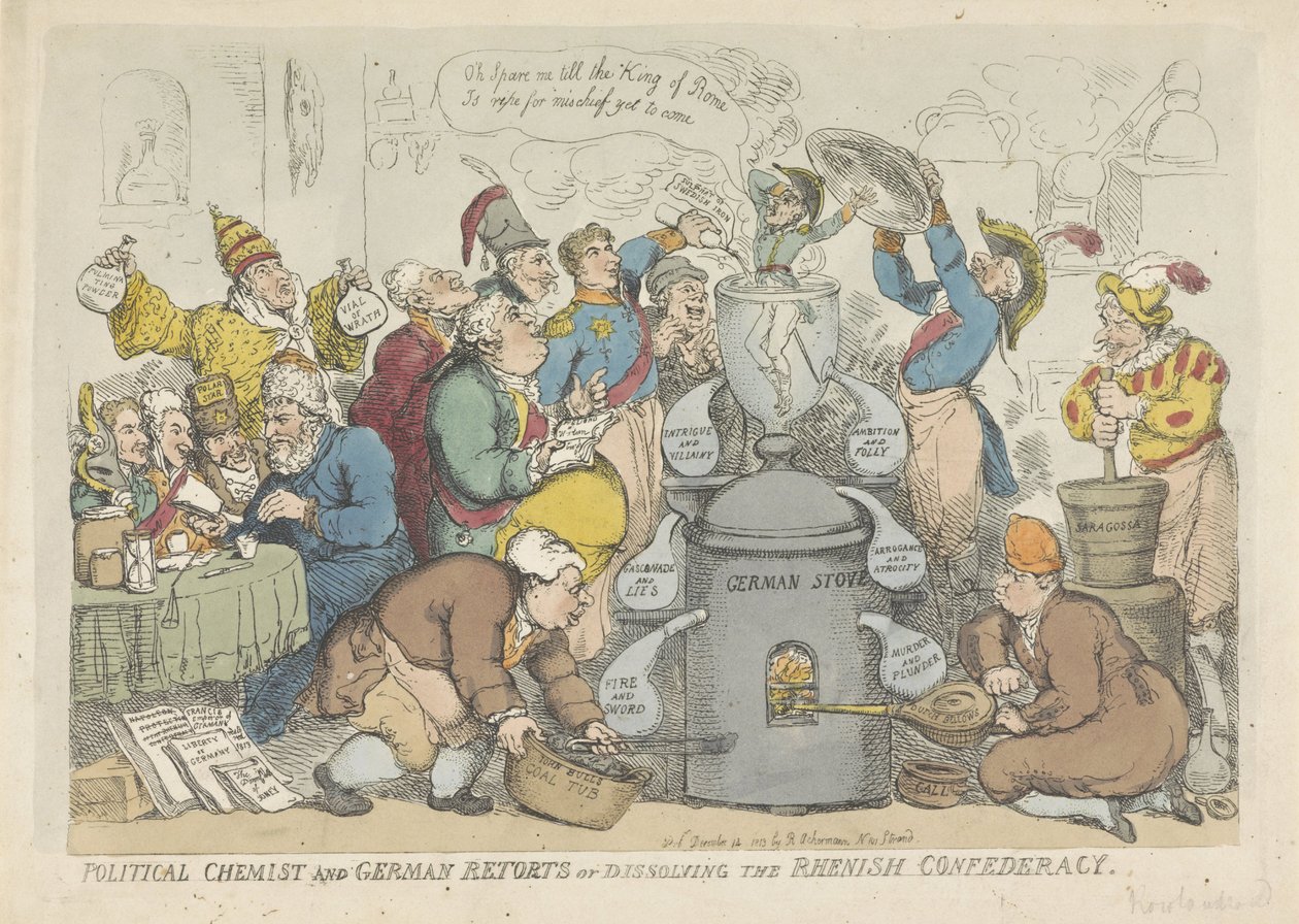 The Dissolution of the Confederation of the Rhine, 1813 by Thomas Rowlandson