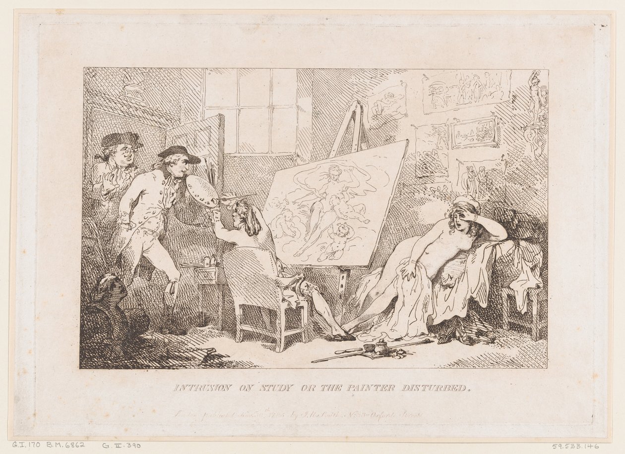 Intrusion on Study or The Painter Disturbed by Thomas Rowlandson