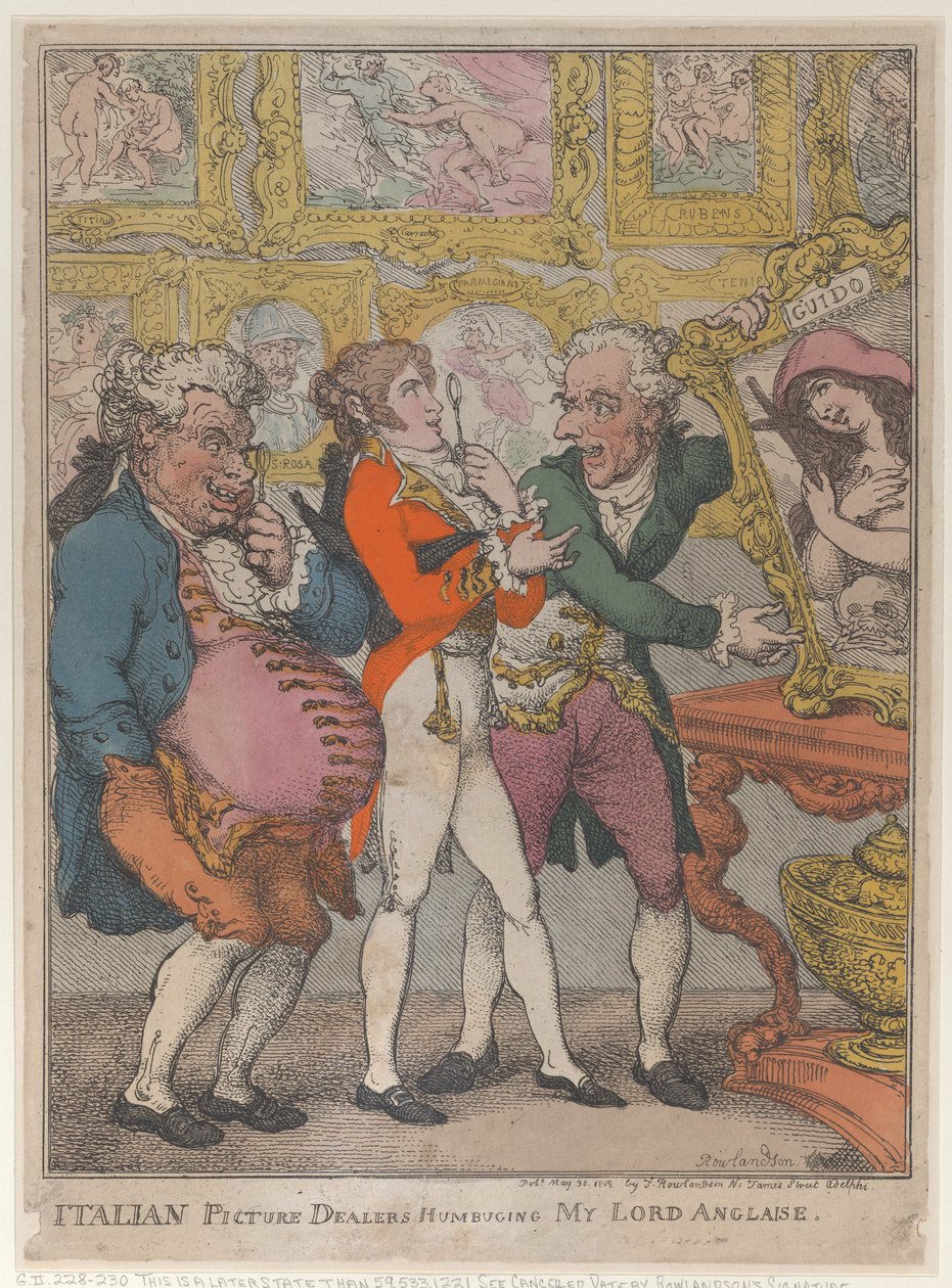 Italian Picture Dealers Humbugging My Lord Anglaise by Thomas Rowlandson