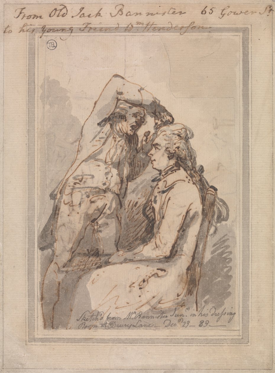 Jack Bannister in His Dressing Room by Thomas Rowlandson