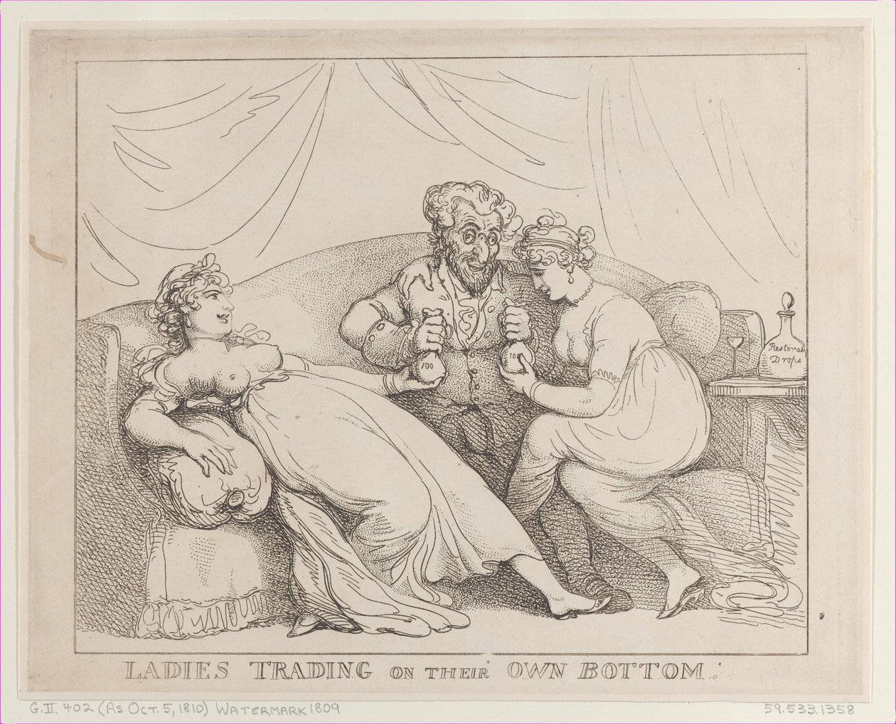 Ladies Trading on Their Own Bottom by Thomas Rowlandson