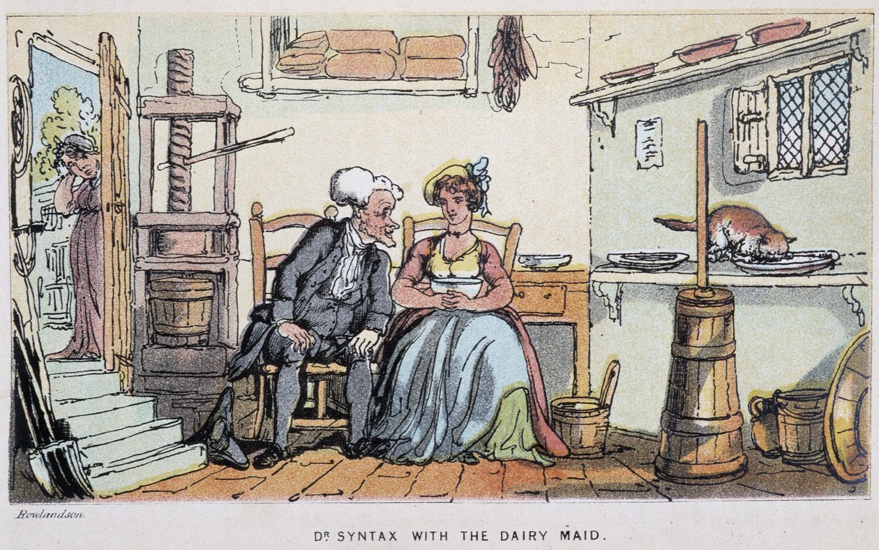 The doctor with a servant - in Doctor Syntax