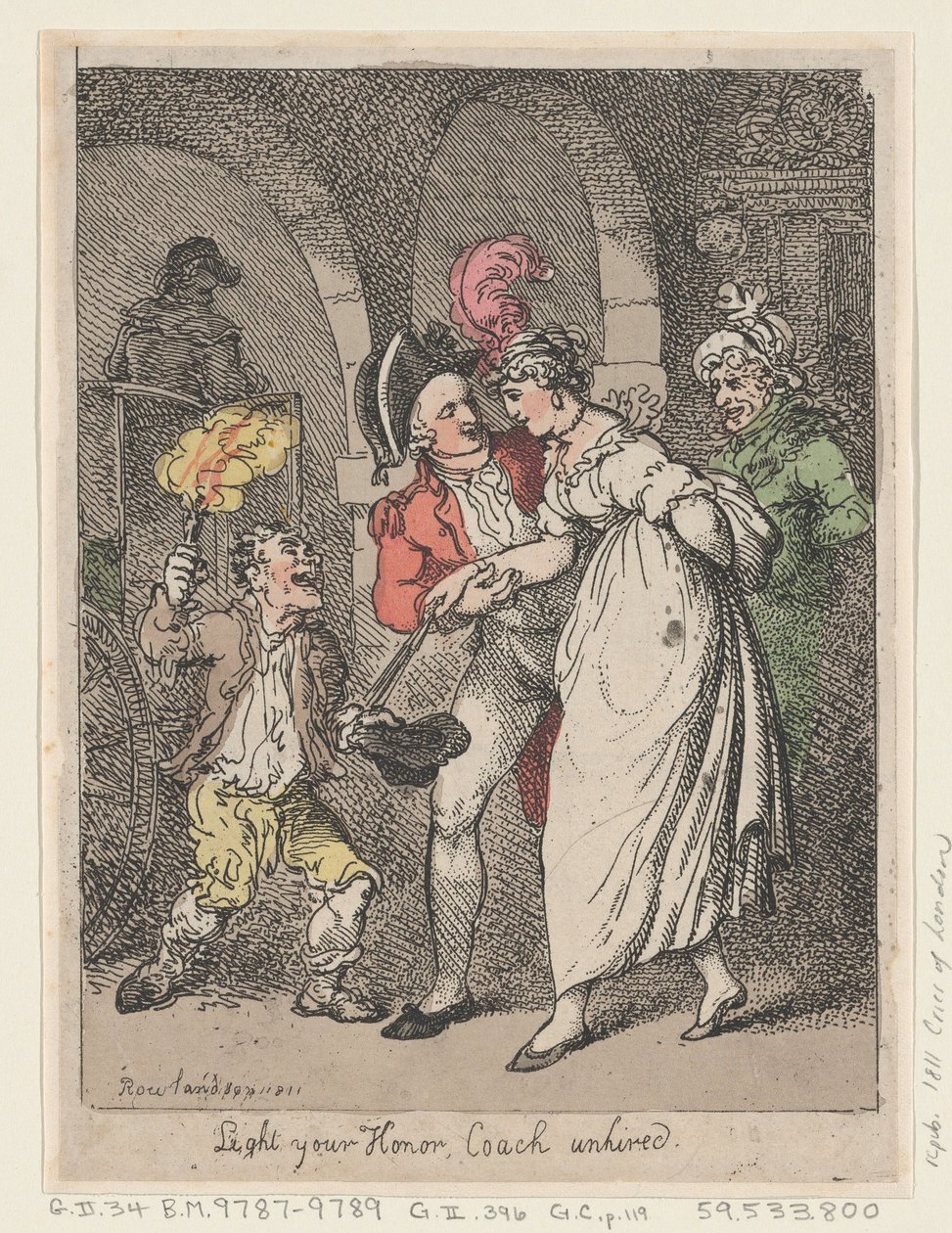 Light Your Honor, Coach Unhired by Thomas Rowlandson