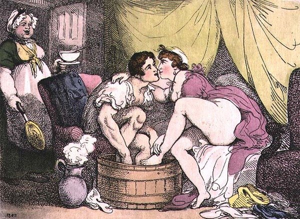 Love in a Tub or a Cure for a Cold by Thomas Rowlandson