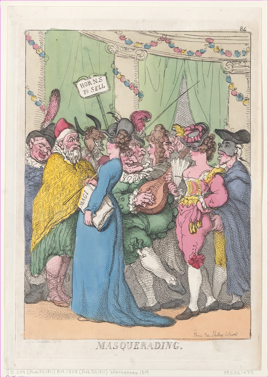 Masquerading, reprinted by Thomas Rowlandson