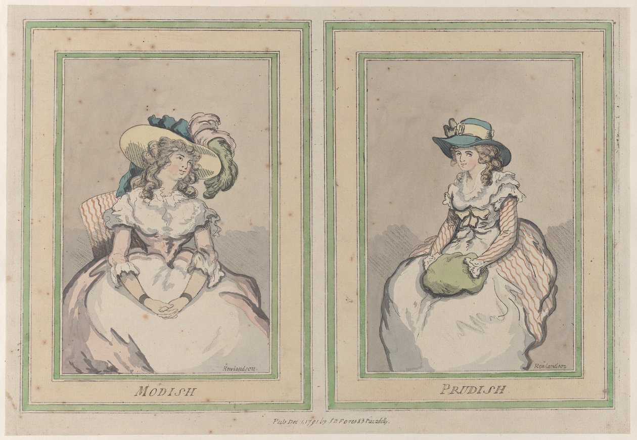 Modish and Prudish by Thomas Rowlandson