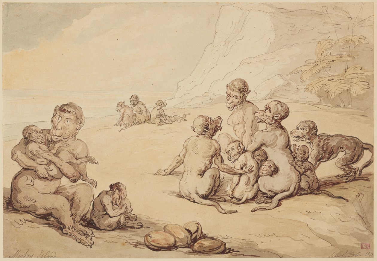Monkey Island by Thomas Rowlandson