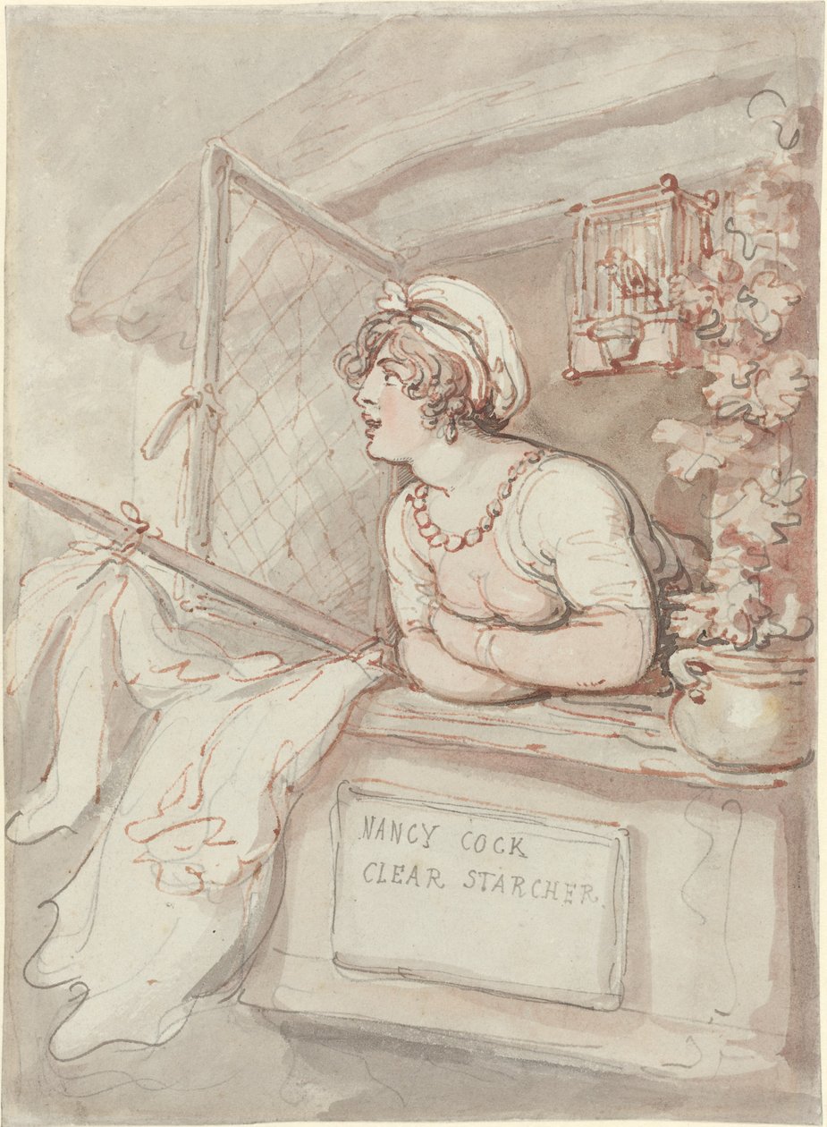 Nancy Cock - Clear Starcher by Thomas Rowlandson