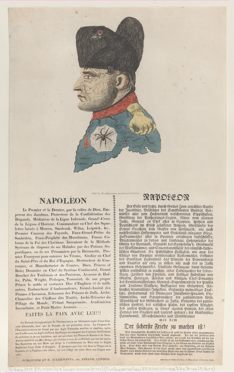 Napoleon, March 1814 by Thomas Rowlandson