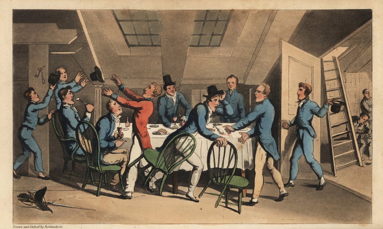 Officers and Midshipmen Celebrating the News that the Captain has Left the Ship by Thomas Rowlandson