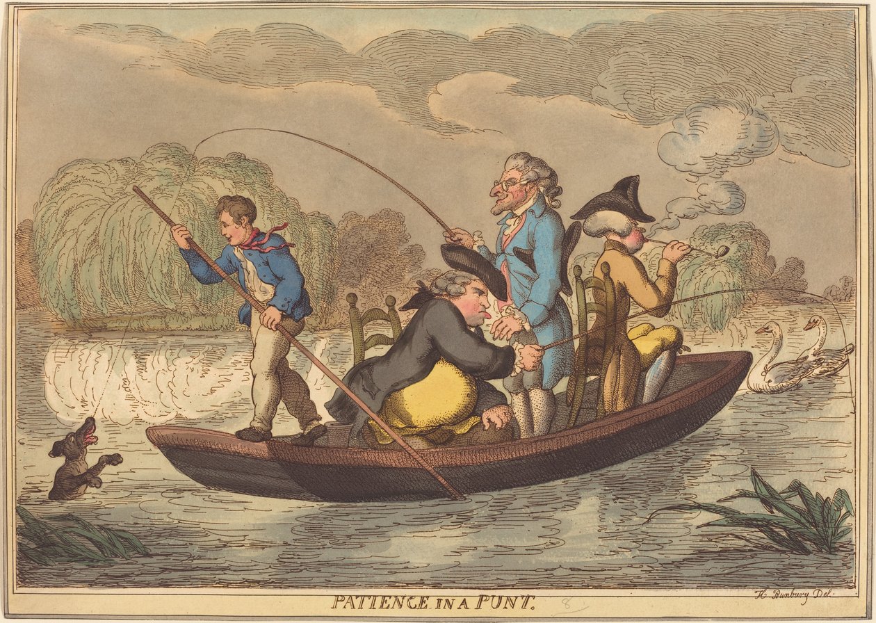 Patience in a Punt by Thomas Rowlandson
