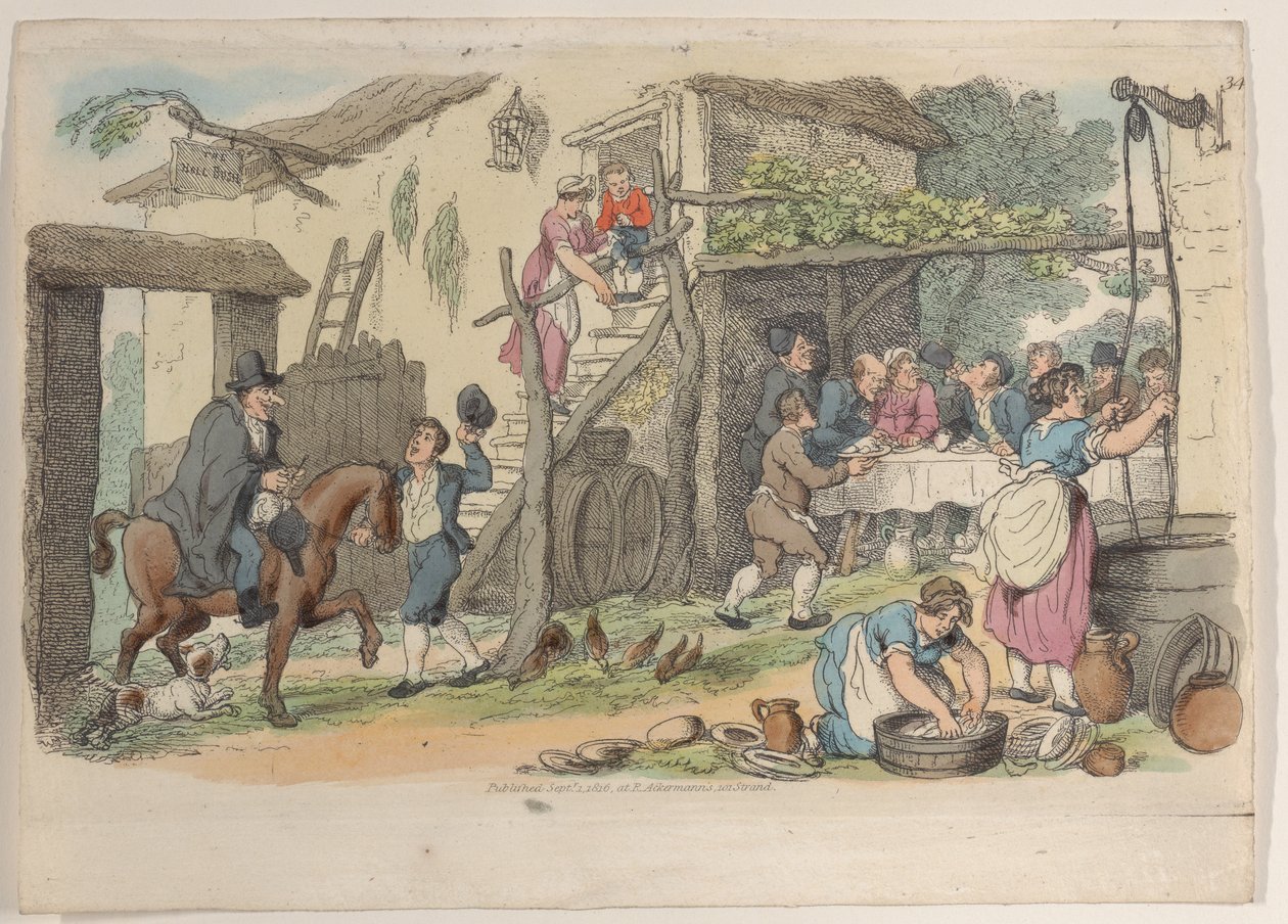Plate 34, from World in Miniature by Thomas Rowlandson