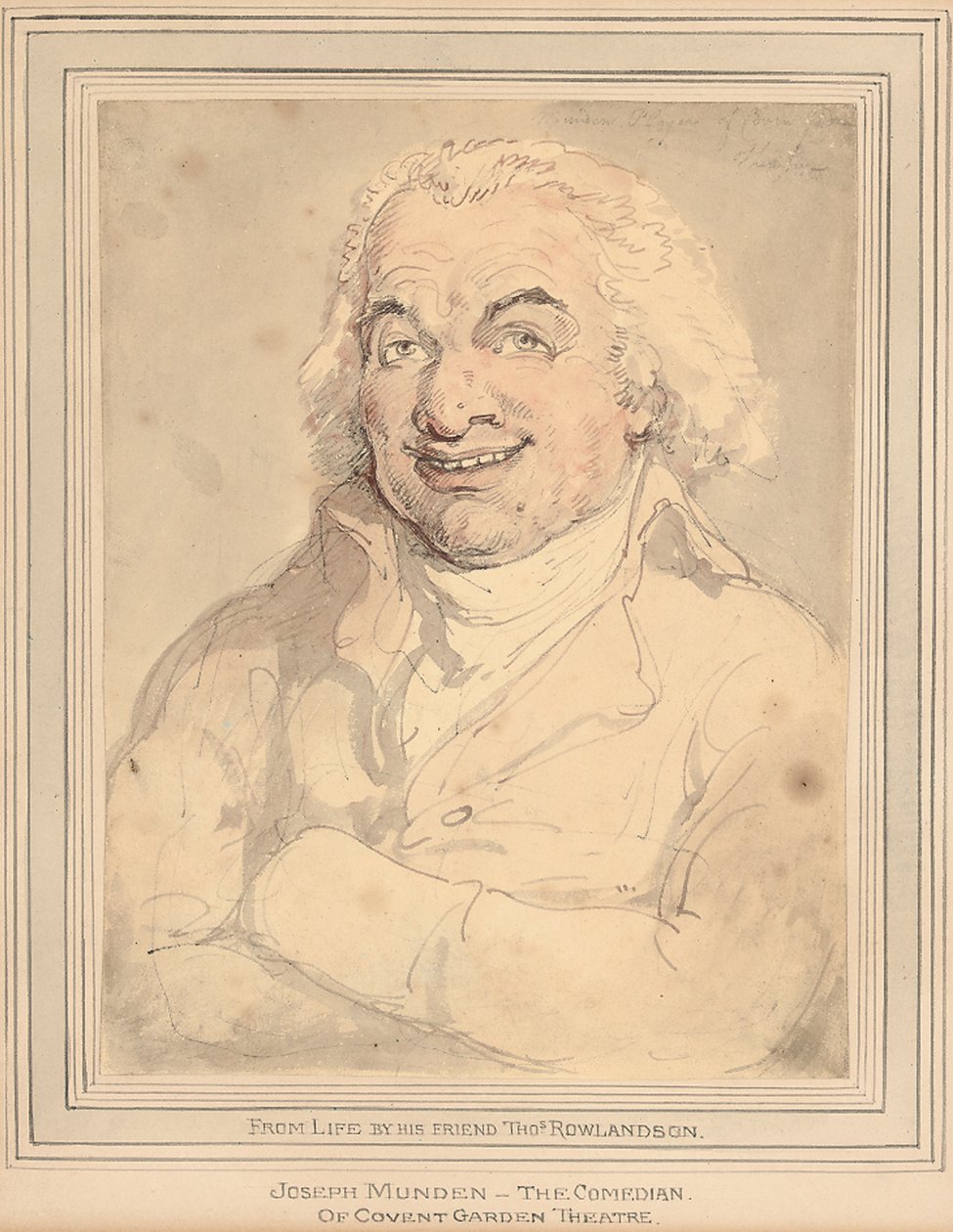 Portrait of Joseph Munden, Bust-Length, in a Buff Coloured Coat by Thomas Rowlandson