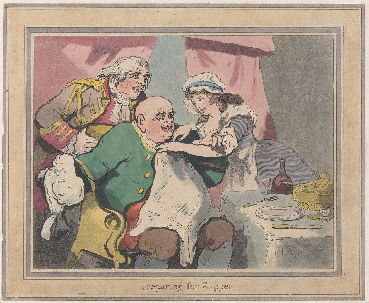 Preparing for Supper, October 22, 1789 by Thomas Rowlandson