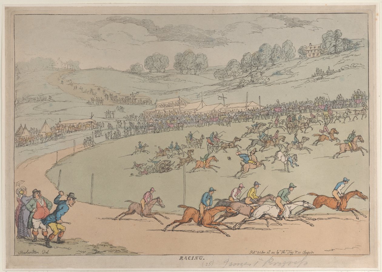 Racing, October 20, 1811 by Thomas Rowlandson