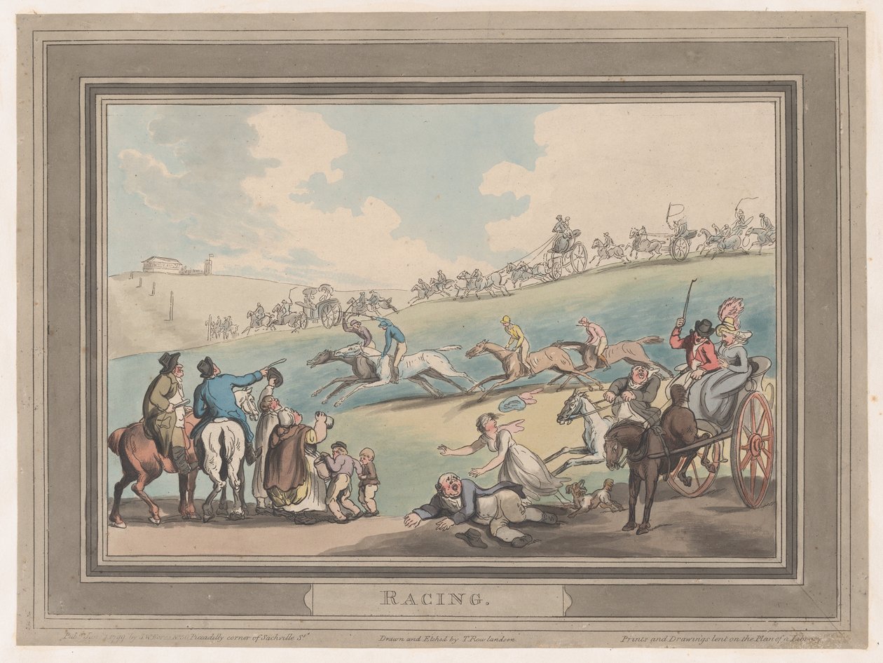Racing [The Start] by Thomas Rowlandson