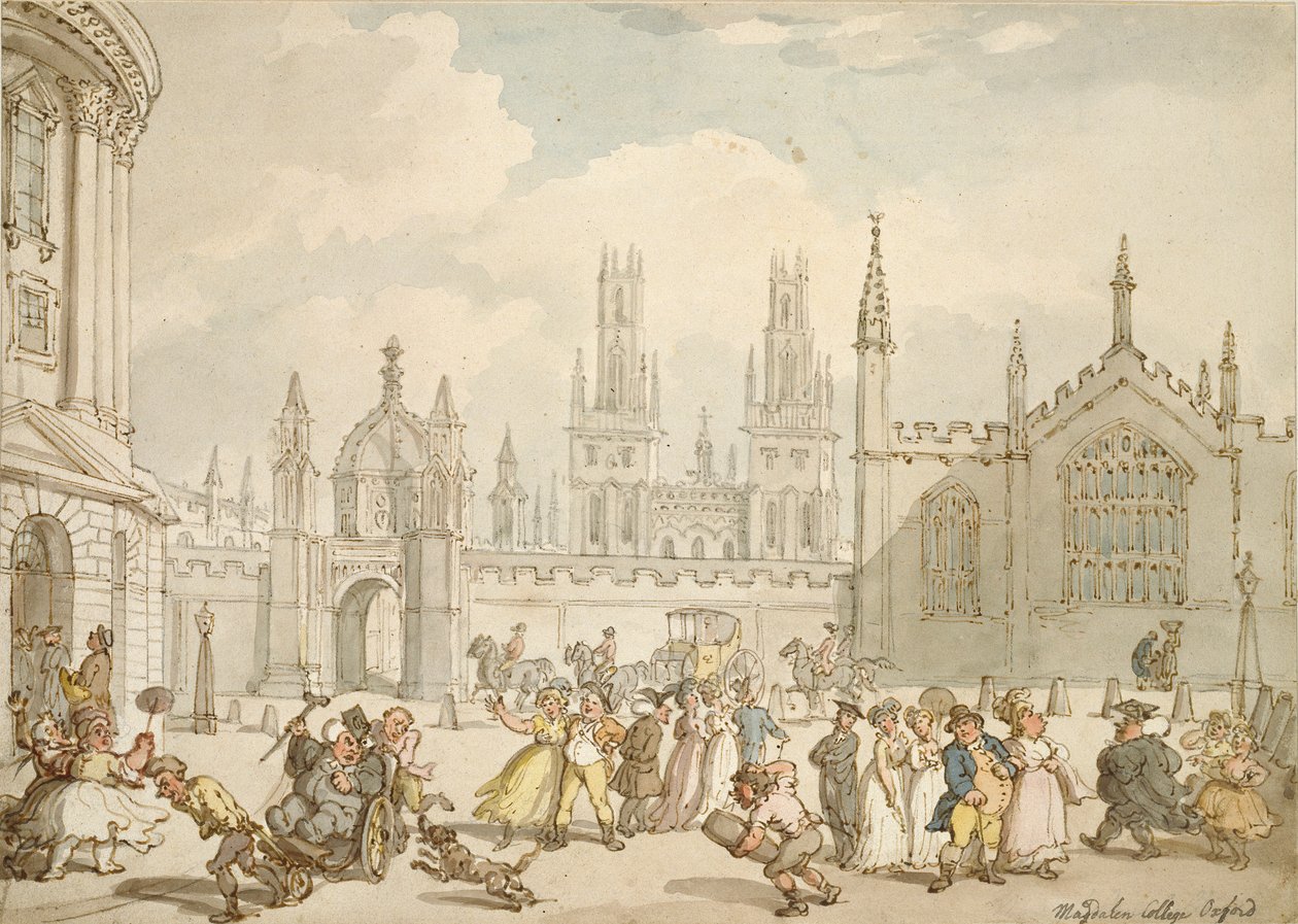 Radcliffe Square, Oxford by Thomas Rowlandson