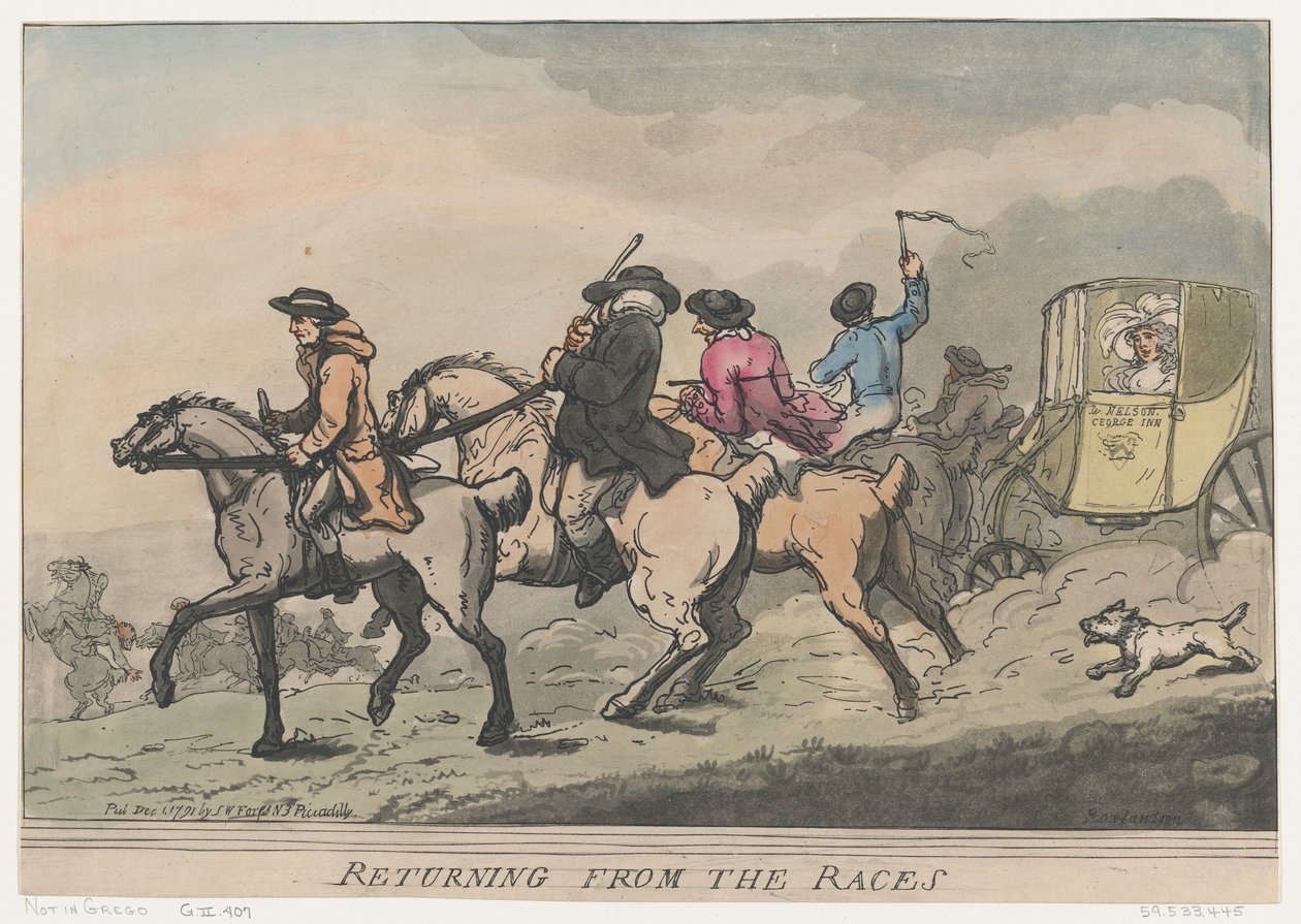 Returning from the Races by Thomas Rowlandson