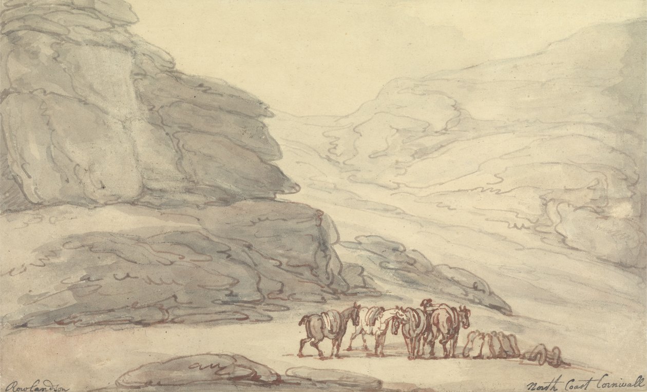 Rocky Scene on the North Coast, Cornwall by Thomas Rowlandson