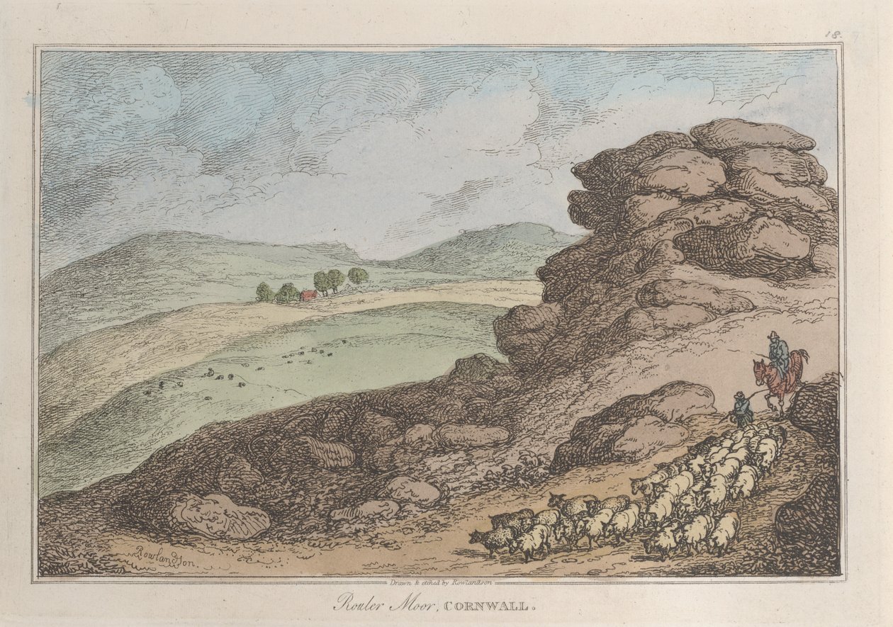 Rouler Moor, Cornwall by Thomas Rowlandson