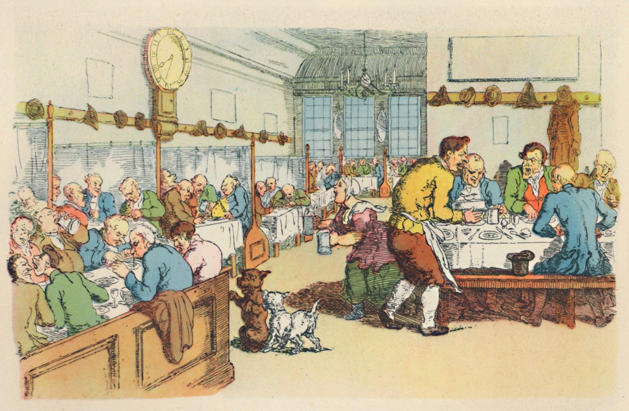Scene in a Coffee House by Thomas Rowlandson