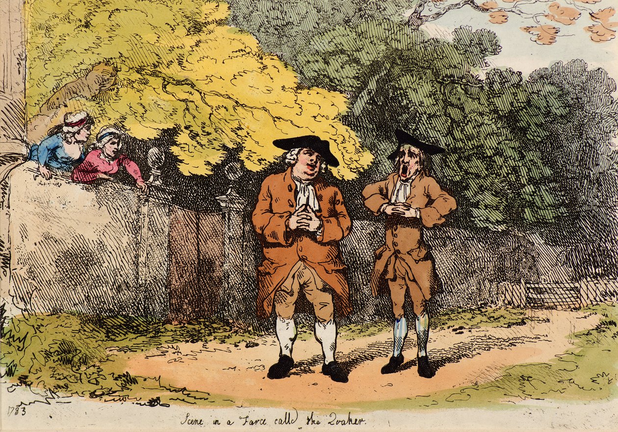 Scene in a Farce Called the Quaker by Thomas Rowlandson