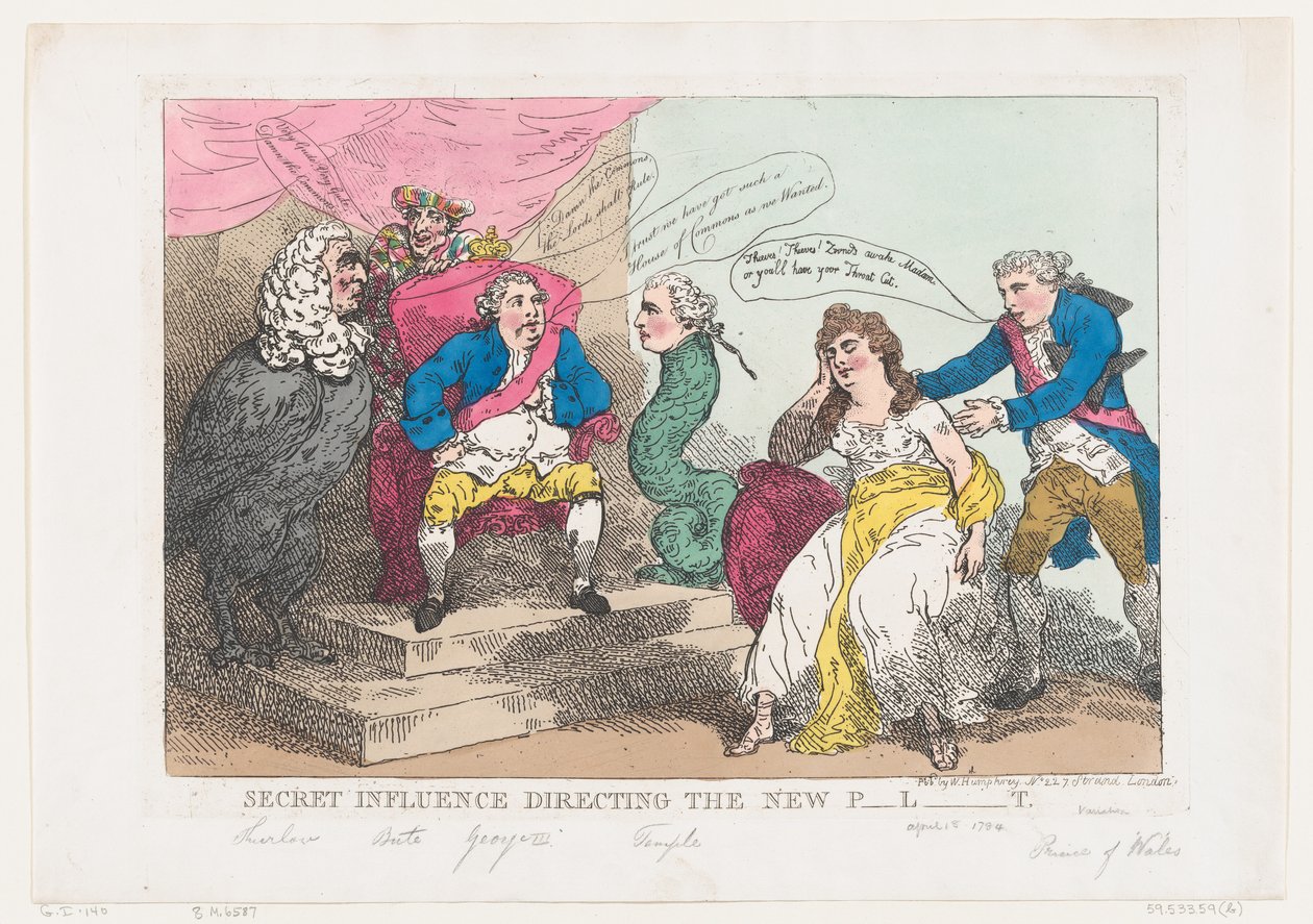 Secret Influence Directing The New Parliament, May 18, 1784 by Thomas Rowlandson