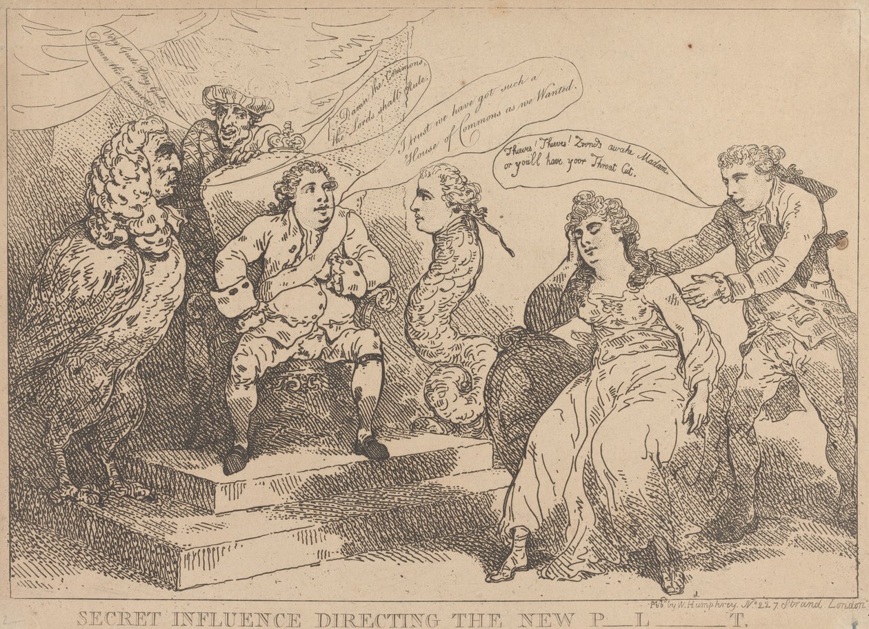 Secret Influence Directing the New Parliament by Thomas Rowlandson