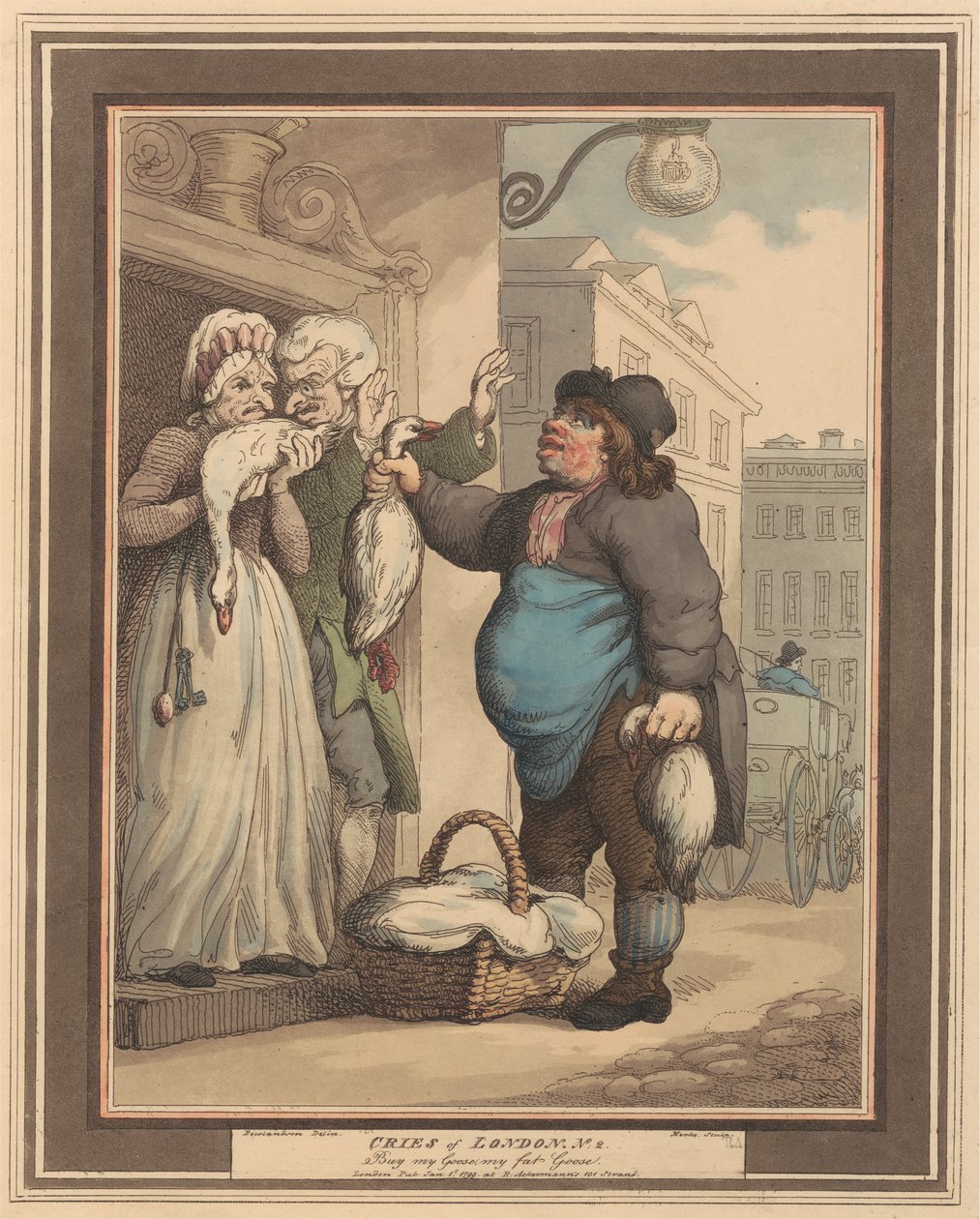 Set of eight (2): Cries of London by Thomas Rowlandson