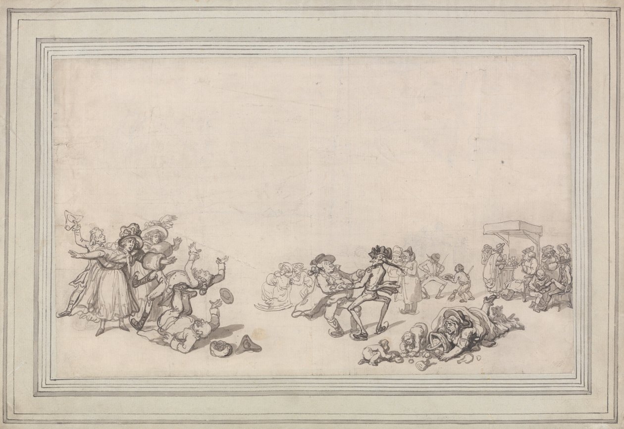 Skating on the Serpentine by Thomas Rowlandson
