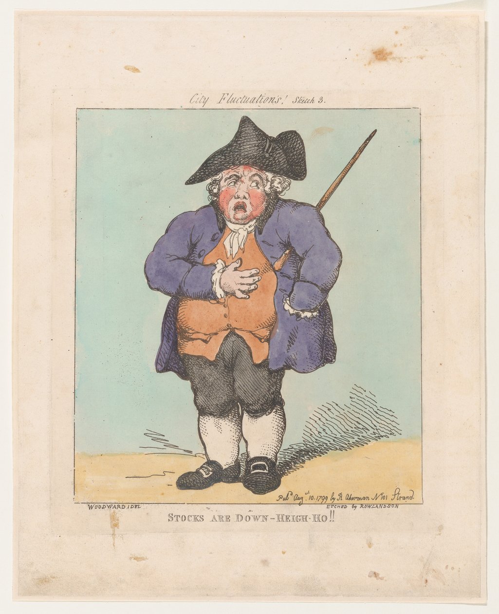 Stocks Are Down- Heigh-Ho!!, August 10, 1799 by Thomas Rowlandson