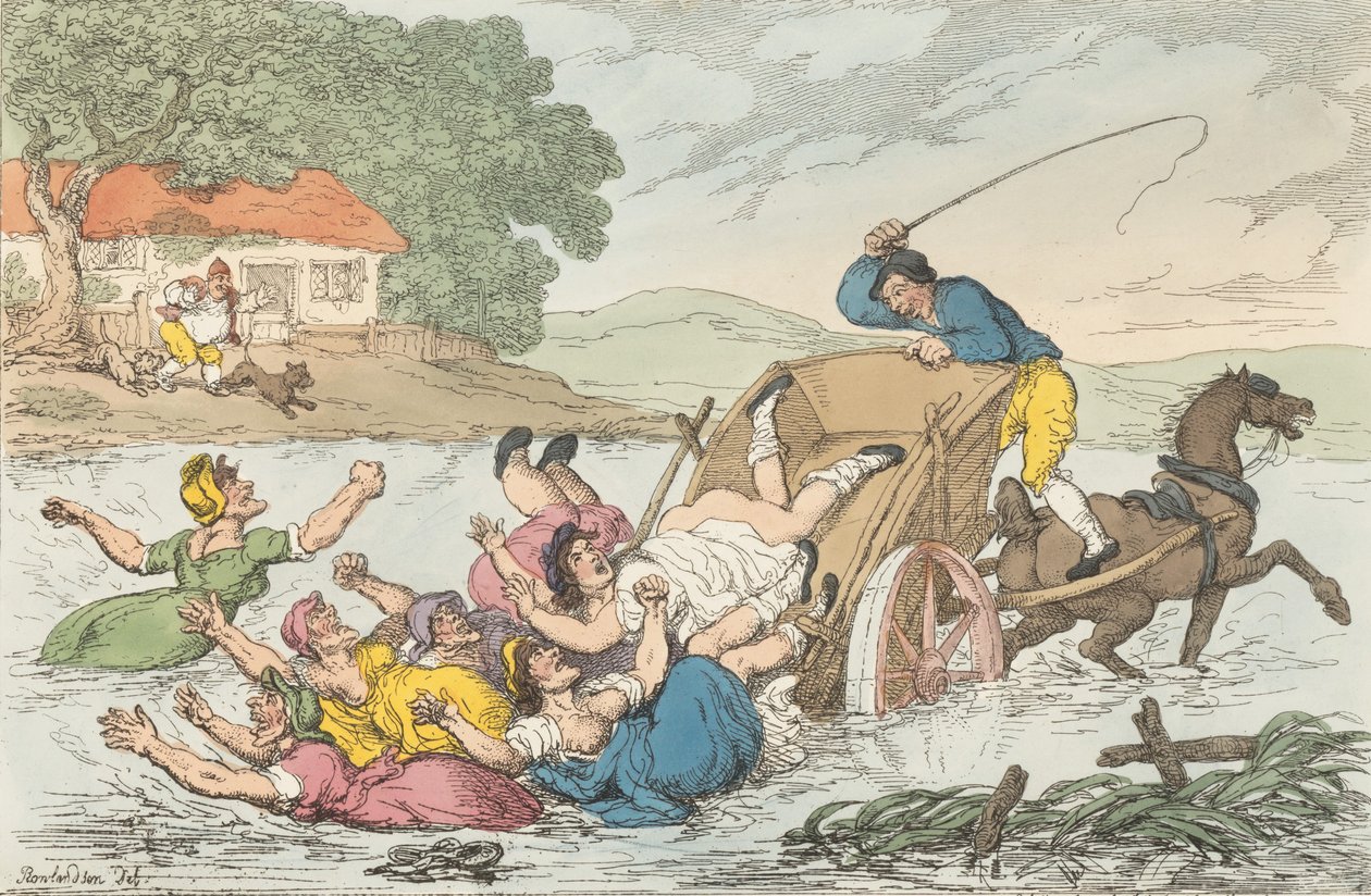 The Carter and the Gipsies, May 10, 1815 by Thomas Rowlandson