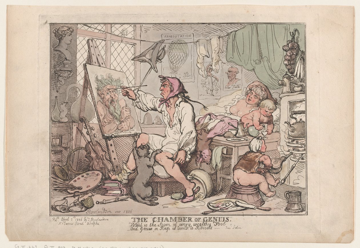 The Chamber of Genius by Thomas Rowlandson