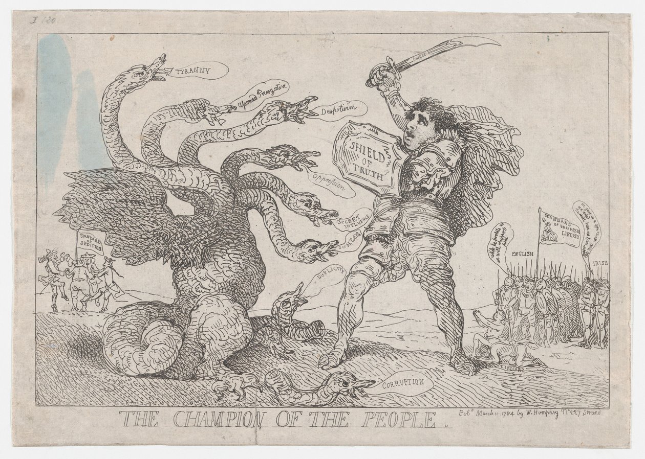 The Champion of the People, March 11, 1784 by Thomas Rowlandson