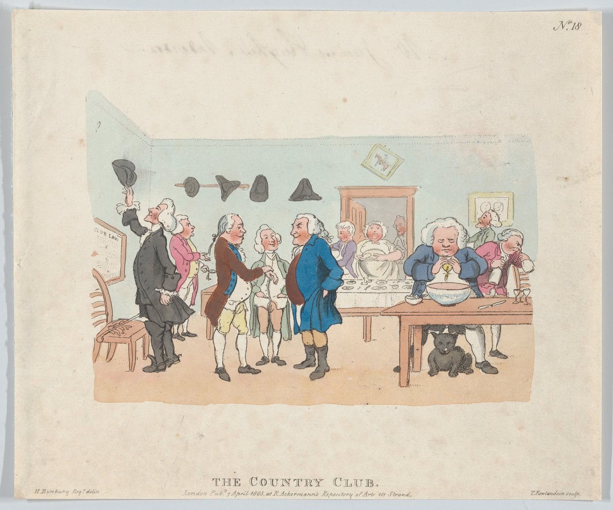 The Country Club, April 7, 1803 by Thomas Rowlandson